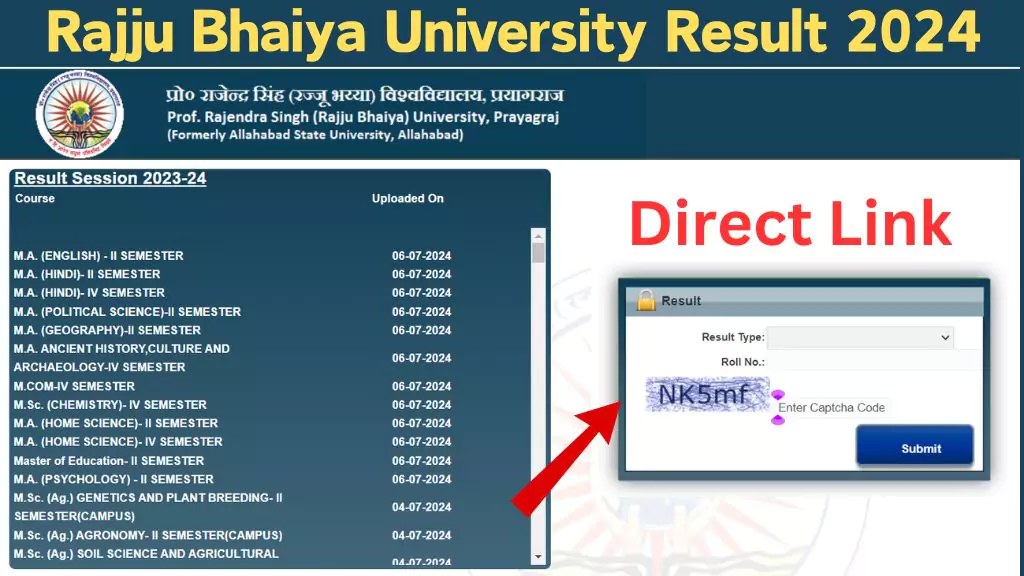 Rajju Bhaiya University Result 2024