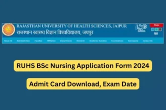 RUHS BSc Nursing Application Form